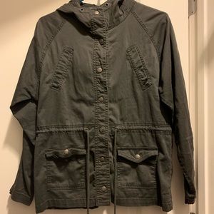 Charcoal Gray military utility jacket